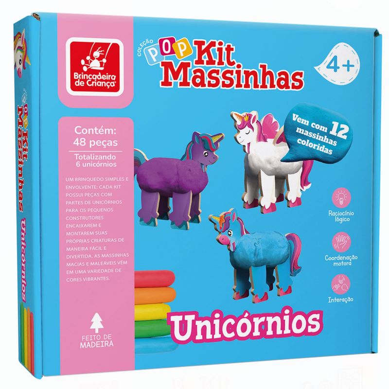 Kit de Massinha Unic rnios - Brincadeira de Crian a 0
