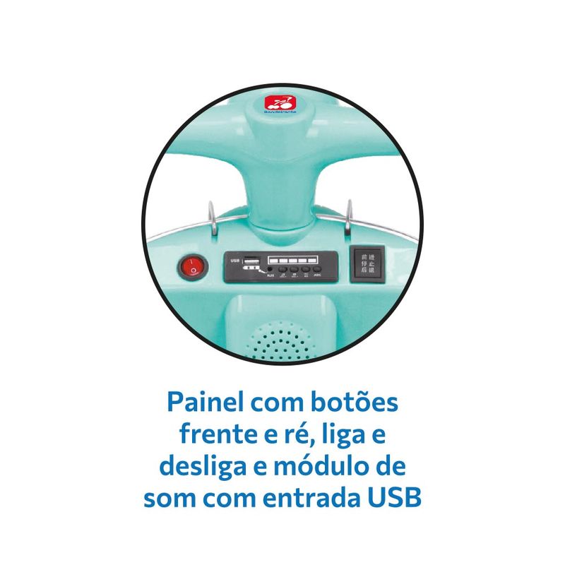 Lambreta-Eletrica-Turquesa-6V---Bandeirante