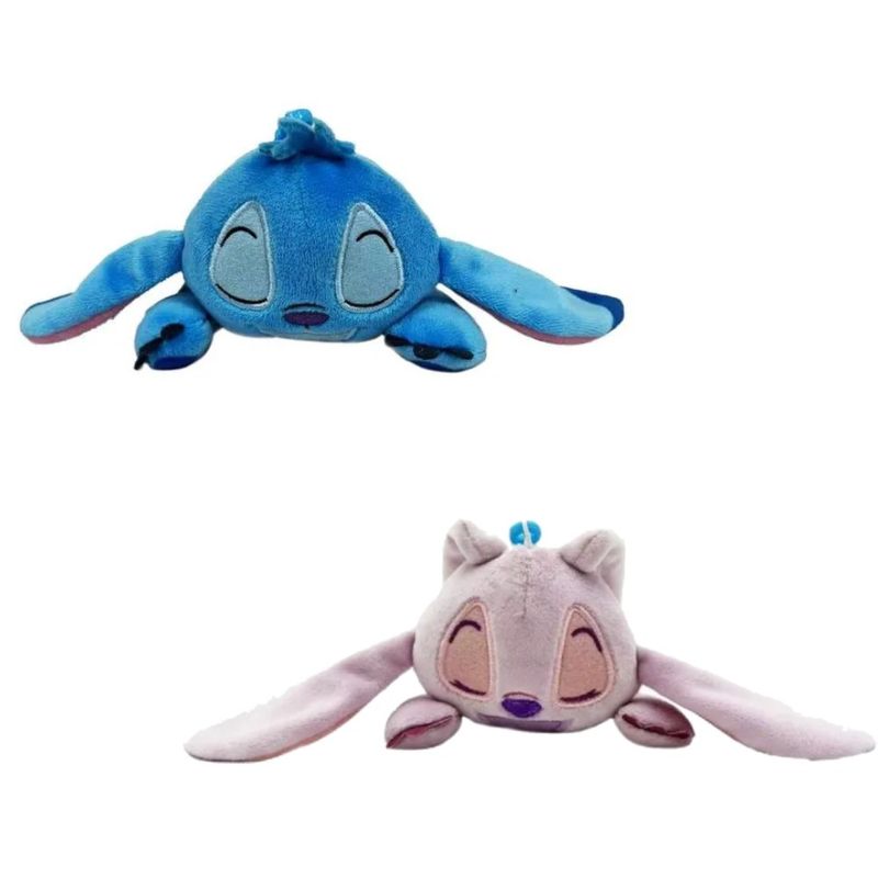 Kit-Pelucia-Disney-Clipon-Dormindo-Stitch-e-Angel-12cm---Fun-Divirta-se-