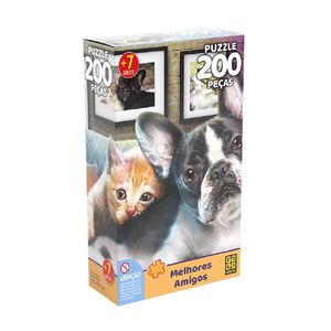 Quebra-cabeça Melhores Amigos 200 Peças - Grow