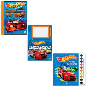 Kit Hot Wheels 3 Livros Atividades - Ciranda Cultural