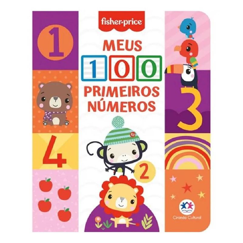 Kit-Fisher-Price-3-Livros-100-Primeiras---Ciranda-Cultural