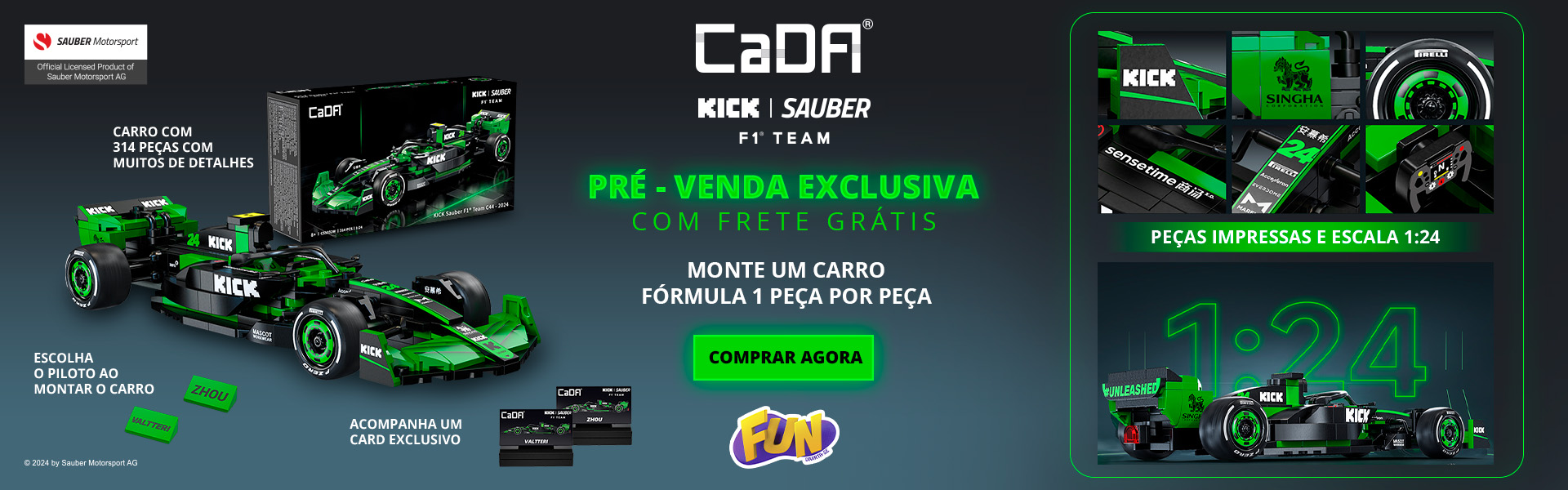 Pré-Venda Carro F1 Kick Sauber C44